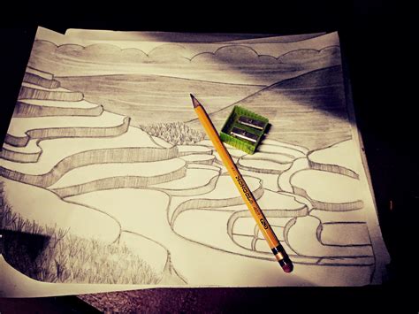 sketch banaue rice terraces drawing|How to Draw Banaue Rice Terraces .